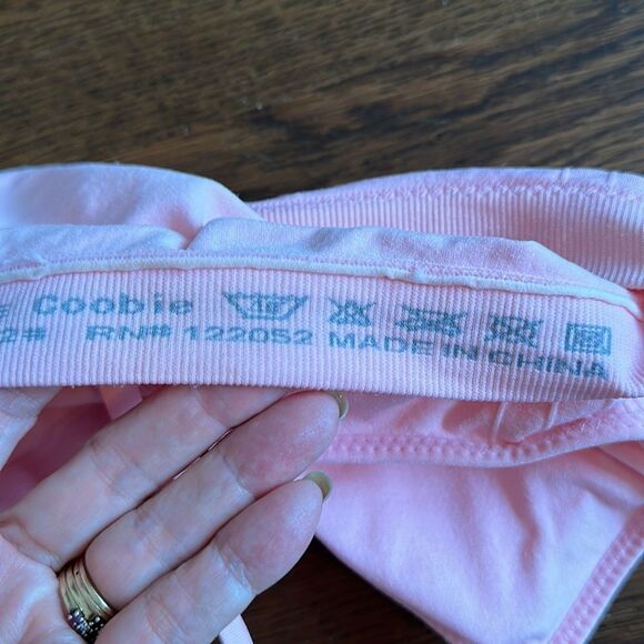 Coobie pink one size nylon/spandex bralette with removable pads Style #9012 - Picture 6 of 7